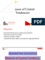 Co1 - Measure of Central Tendencies