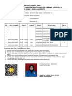 Universitas Pamulang Kartu Ujian Akhir Semester Genap 2022/2023 NOMOR UJIAN: 140154355271