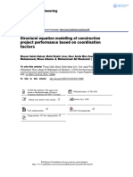 Structural Equation Modelling of Construction Project Performance Based On Coordination Factors