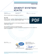 Nifs 9001 2015 Iso Certificate