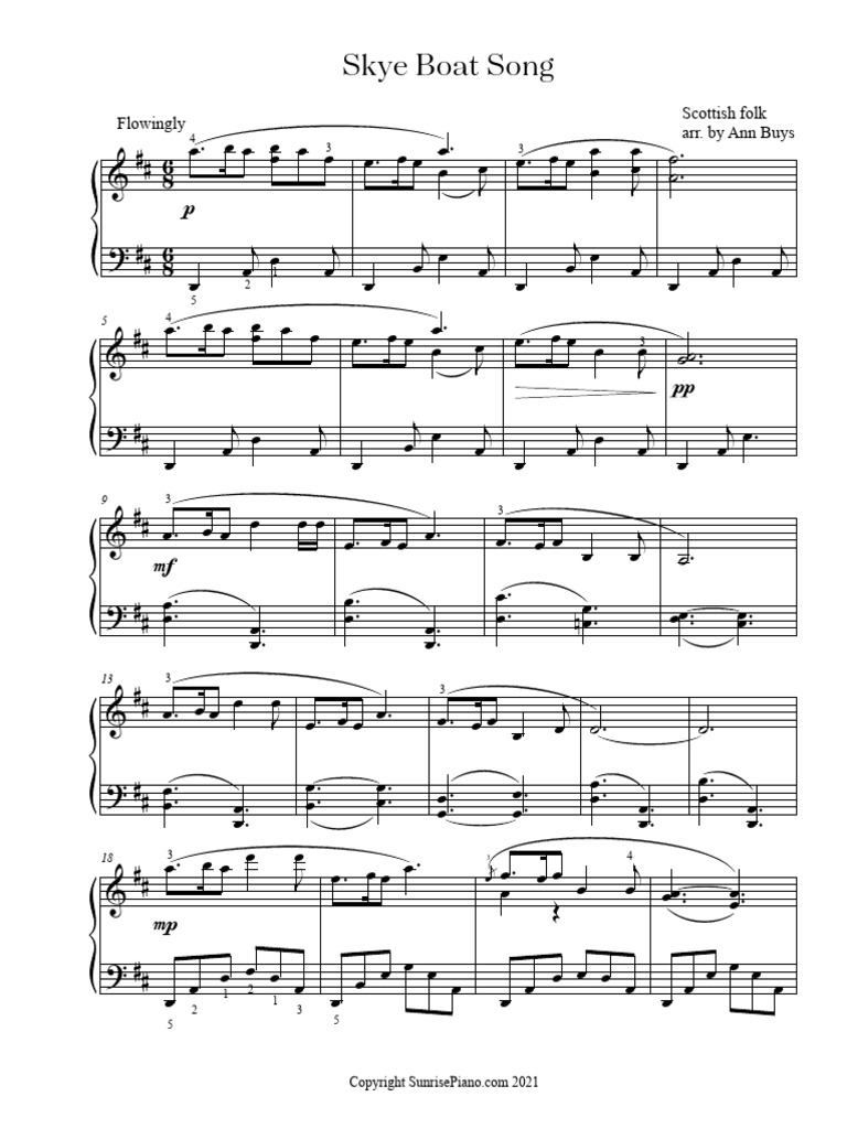 Skye+Boat+Song+ +Late+Intermediate+ + | PDF