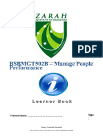 BSBMGT502B Manage People Performance (Book)