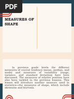 Measures of Shape