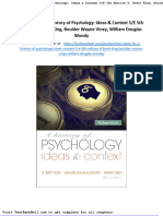 Test Bank For A History of Psychology Ideas Context 5 e 5th Edition D Brett King Boulder Wayne Viney William Douglas Woody