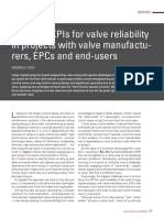 Applying KPIs For Valve Reliability in Projects With Valve Manufacturers, EPCs and End-Users