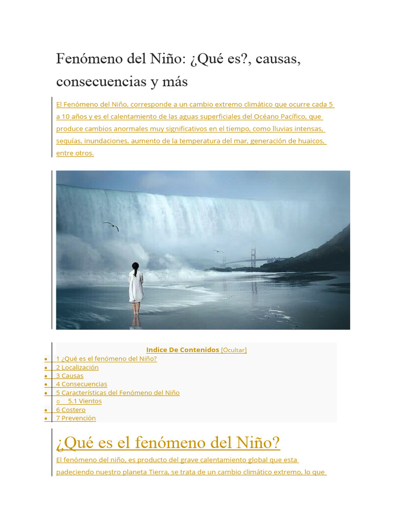 Fenómeno Del Niño | PDF | El niño | Herida