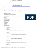 Test Bank For Biochemistry 7th Edition Jeremy M Berg