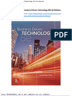 Test Bank For Business Driven Technology 8th by Baltzan