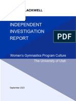 University of Utah WGY Investigation Report