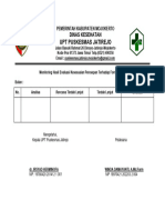 Lembar Monitoring Hasil Evaluasi Kesesuaian Peresepan Terhadap Formularium