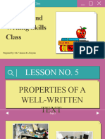 Properties of Well Written Text