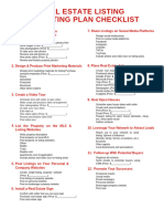 Real Estate Listing Marketing Checklist PDF