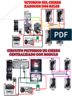 Circuito Pictorico Del Cierre Centralizadocon Dos Reles