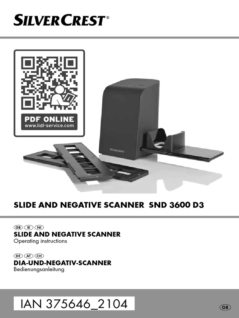 Slide and Negative Scanner SND 3600 D3 PDF Image Scanner Usb