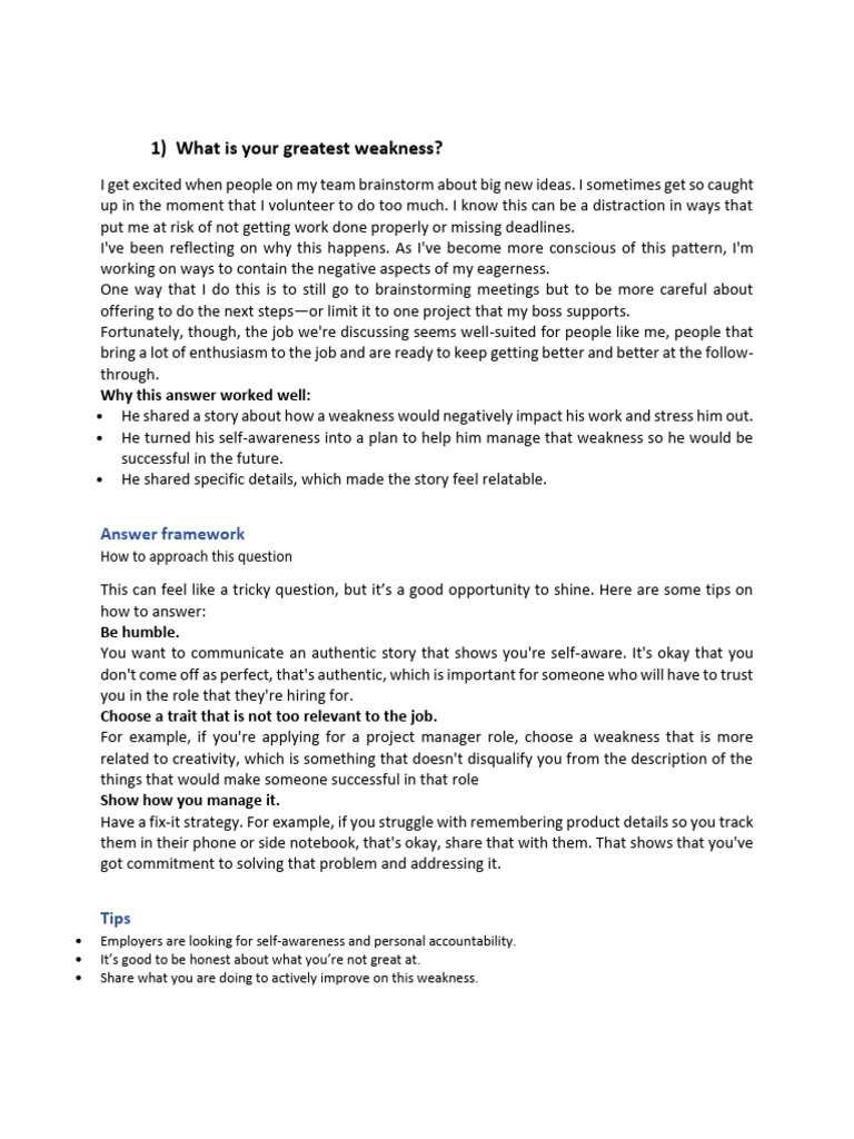 BA Interview Preparation Questions PDF Salary Leadership