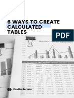 Create Calculated Tabales