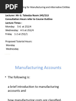 Acc 206 Manufacturing Account 2021