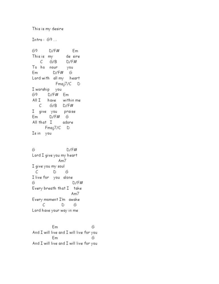 This Is My Desire | PDF