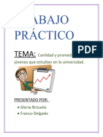 TRABAJO PRÁCTICO Promedio Cantidad y Porcentaje 1