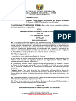 LEI Nº 963-2014 - CÓDIGO DE ÉTICA E DISCIPLINA DOS MILITARES DE RORAIMA - CEDMRR (PMRR)