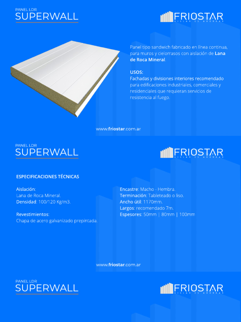 Panel Sandwich Aislante Superwall LDR | PDF