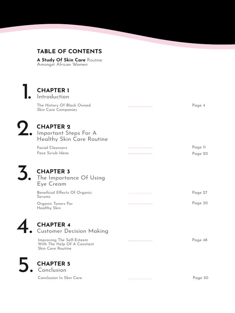 Table of Contents Page Design Template | PDF