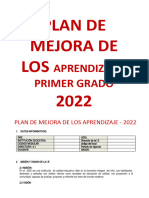 Plan de Mejora Primer Grado AMAUTA PERU