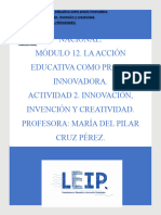 Módulo 12. La Acción Educativa Como Praxis Innovadora. Actividad 2. Innovación, Invención y Creatividad. Jennifer Mendoza Hernández