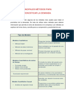 Principales Métodos para Pronosticar La Demanda