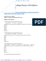 Test Bank For College Physics 9th Edition Hugh D Young