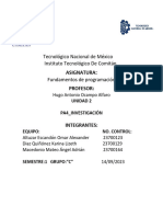 Tecnológico Nacional de México Instituto Tecnológico de Comitán Fundamentos de Programación