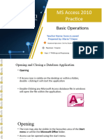 MS Access 2010 Practice: Basic Operations