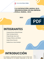 Incidencia de La Satisfacción Laboral en El Compromiso Organizacional en Una Empresa Avícola, Huaral, 2023