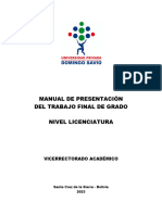 Manual de Presentación Del Trabajo Final de grado-UPDS APA 7a Edición Aprobado