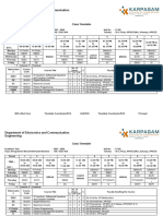 Time Table Format