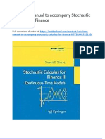 Solutions Manual To Accompany Stochastic Calculus For Finance II 9781441923110