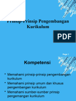 Prinsip Pengembangan Kurikulum