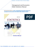 Statistics For Management and Economics 11th Edition Keller Solutions Manual