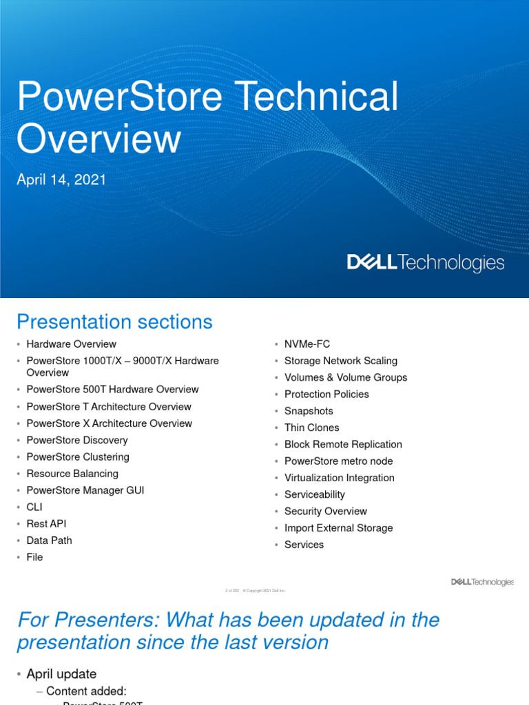 Dell-EMC Powerstore Technical Overview | PDF | Network Switch | Virtual ...