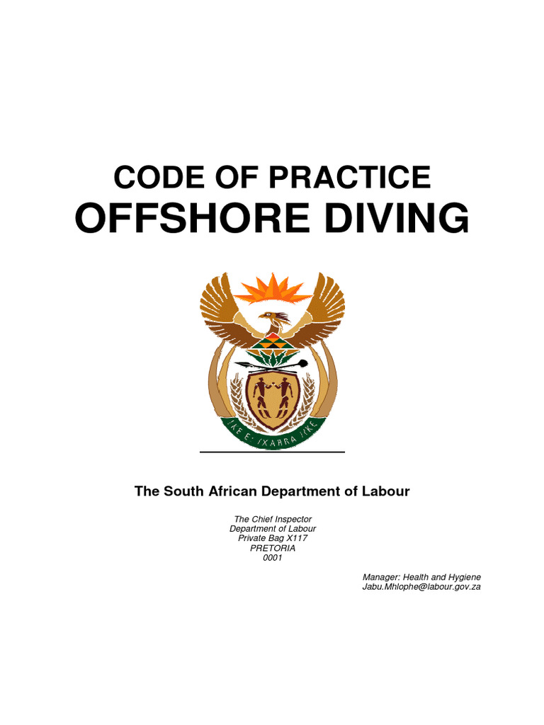 Code of Practice Offshore Diving - South African Department of Labour ...