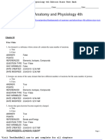 Fundamentals of Anatomy and Physiology 4th Edition Rizzo Test Bank