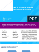 Las Mujeres en Las Carreras de Grado Universitarias Del Sector Salud