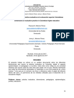 Dimensiones de La Práctica Evaluativa en La Educación Superior Colombiana Dimensions of Evaluative Practice in Colombian Higher Education