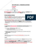 Summary Cash Flow - Financing Activities