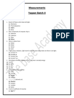 Measurements Yaqeen Batch-II