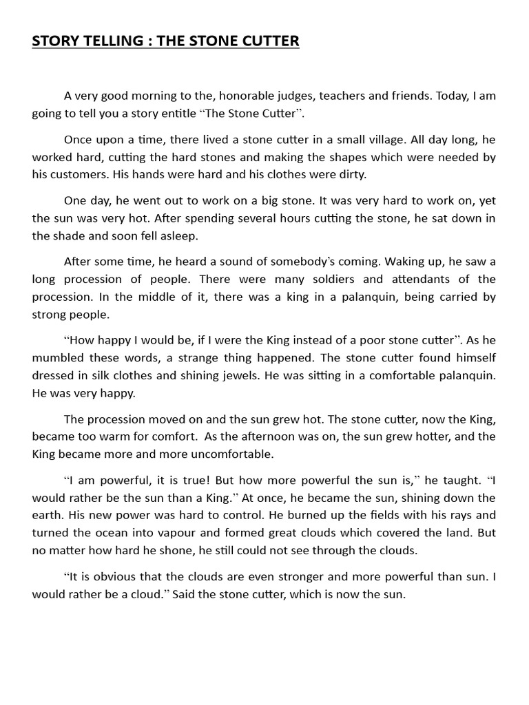 The Stone Cutter | PDF | Home & Garden | Religion & Spirituality