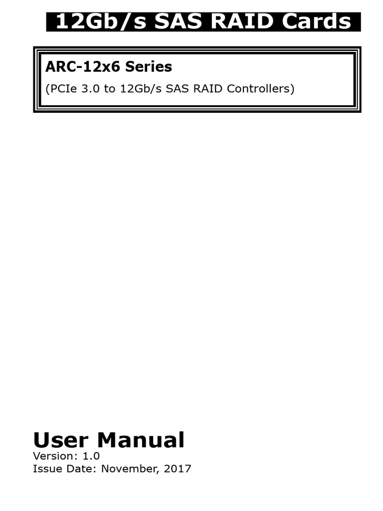ARC12x6 Series Manual | PDF | Hard Disk Drive | Booting