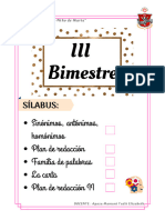 Silabos Iii Bimestre - 3° de Primaria