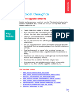Suicidal Thoughts How To Support Someone Factsheet
