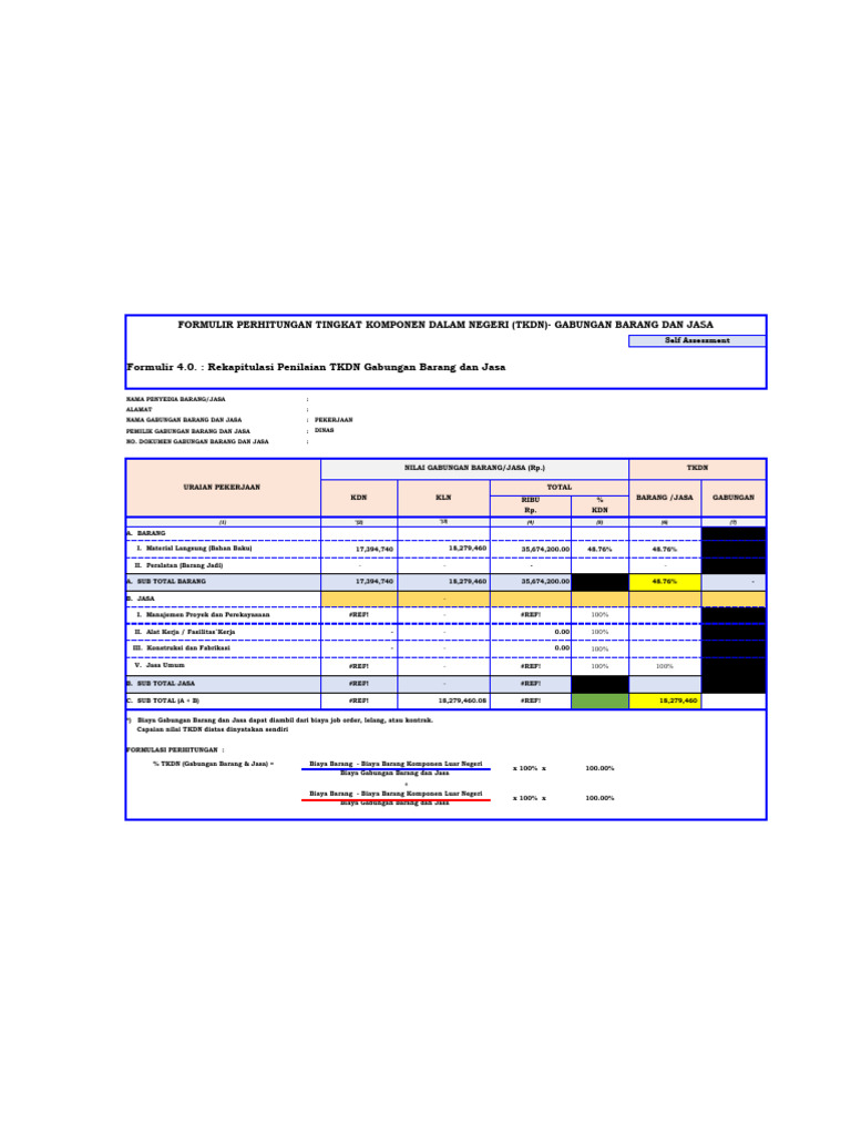 TKDN Total Material Pju Embung | PDF